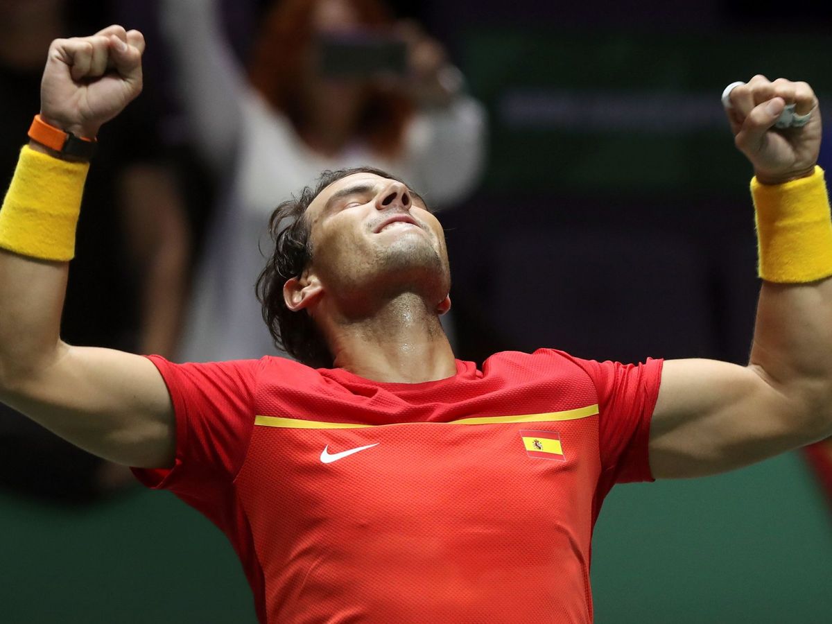 Foto: Rafa Nadal celebra una de sus victorias. (EFE/Kiko Huesca)