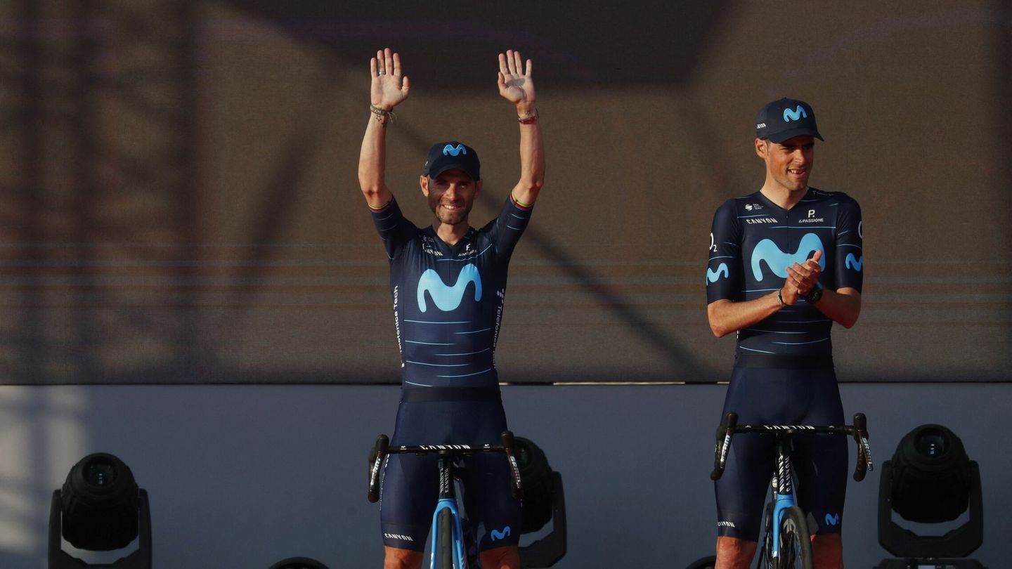 Alejandro Valverde, en la presentación del equipo Movistar para el Giro de Italia. (Reuters/Vincent West)