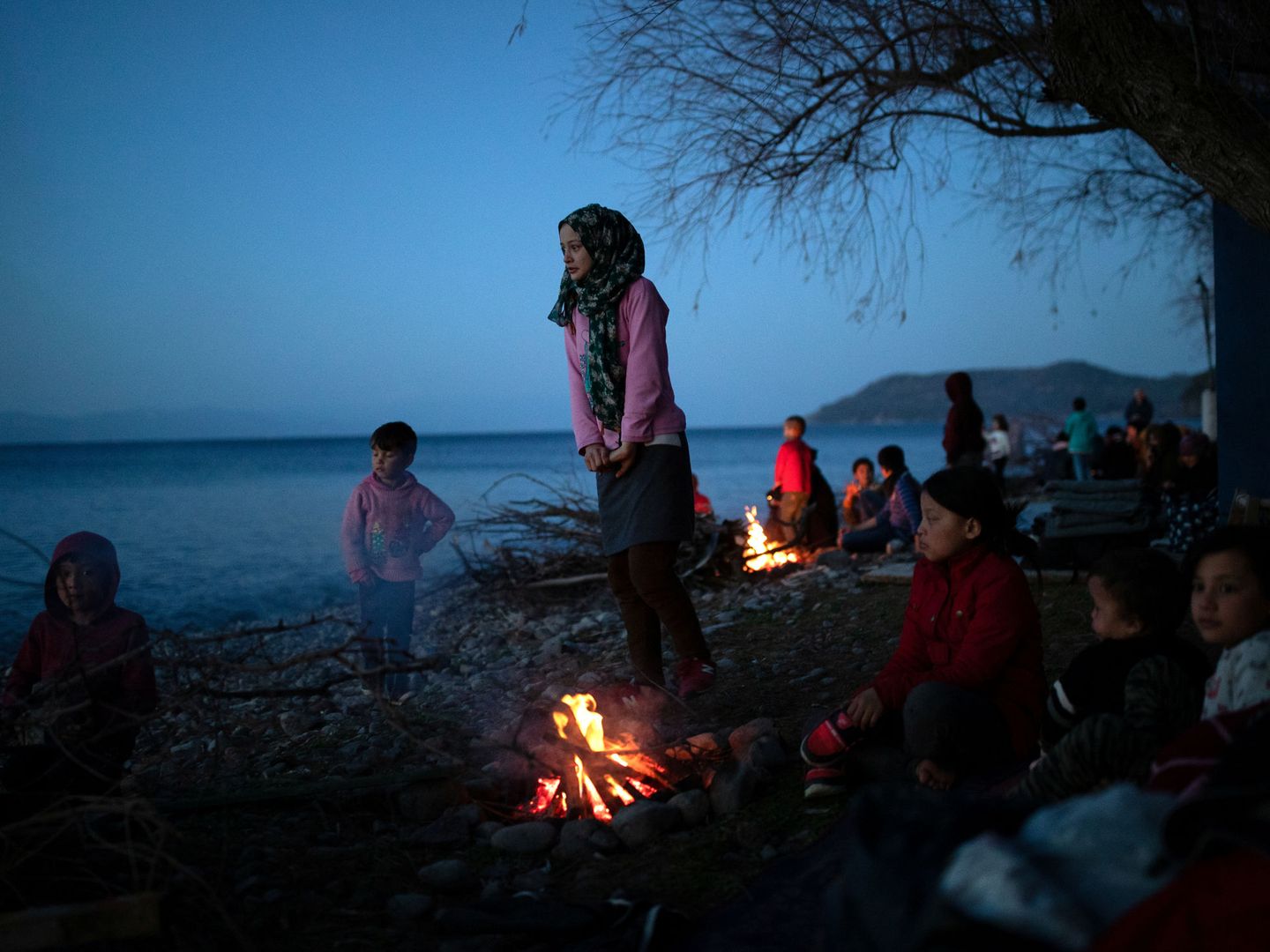 Refugiados en las costas del Egeo. (Reuters)