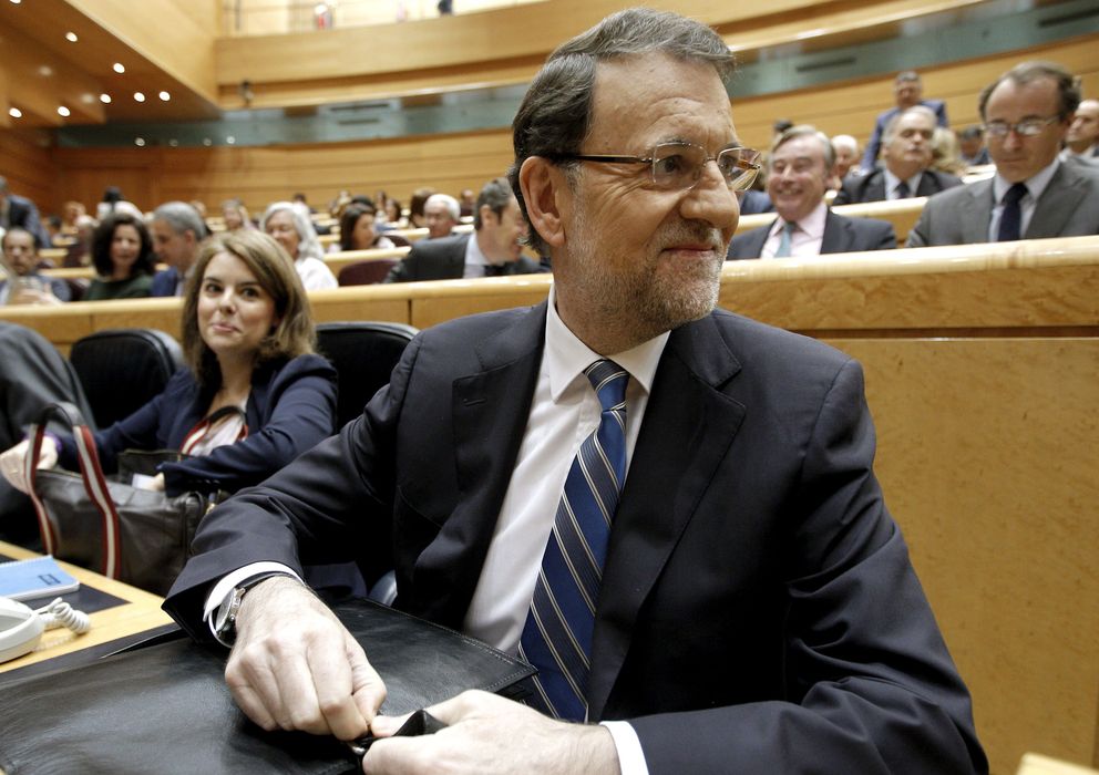 Foto: Mariano Rajoy durante el pleno del Congreso sobre el caso Bárcenas. (Efe)