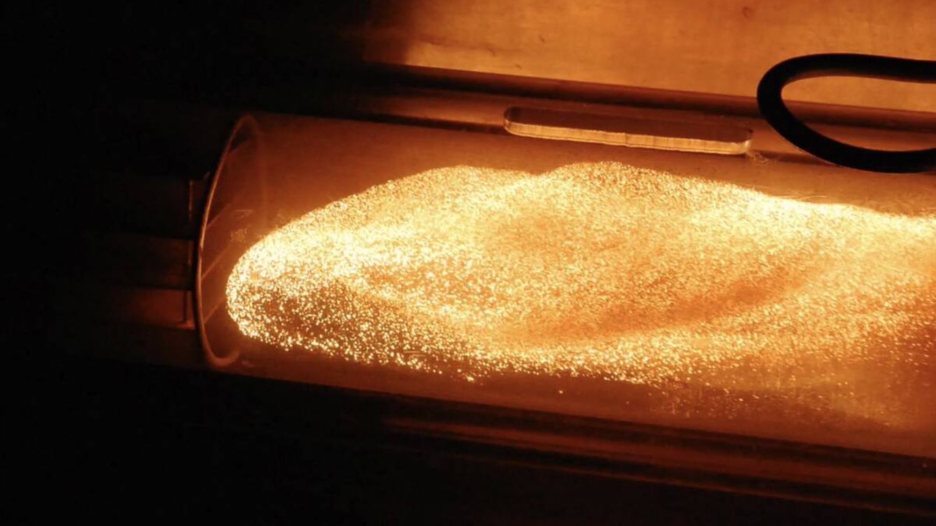 Foto: Polvo de óxido de hierro usado como combustible. (McGill)