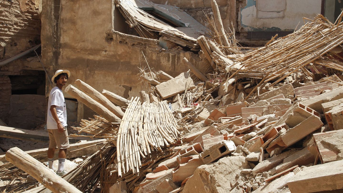 Los estragos del último terremoto en la judería de Marrackech. (EFE  María Traspaderne) 