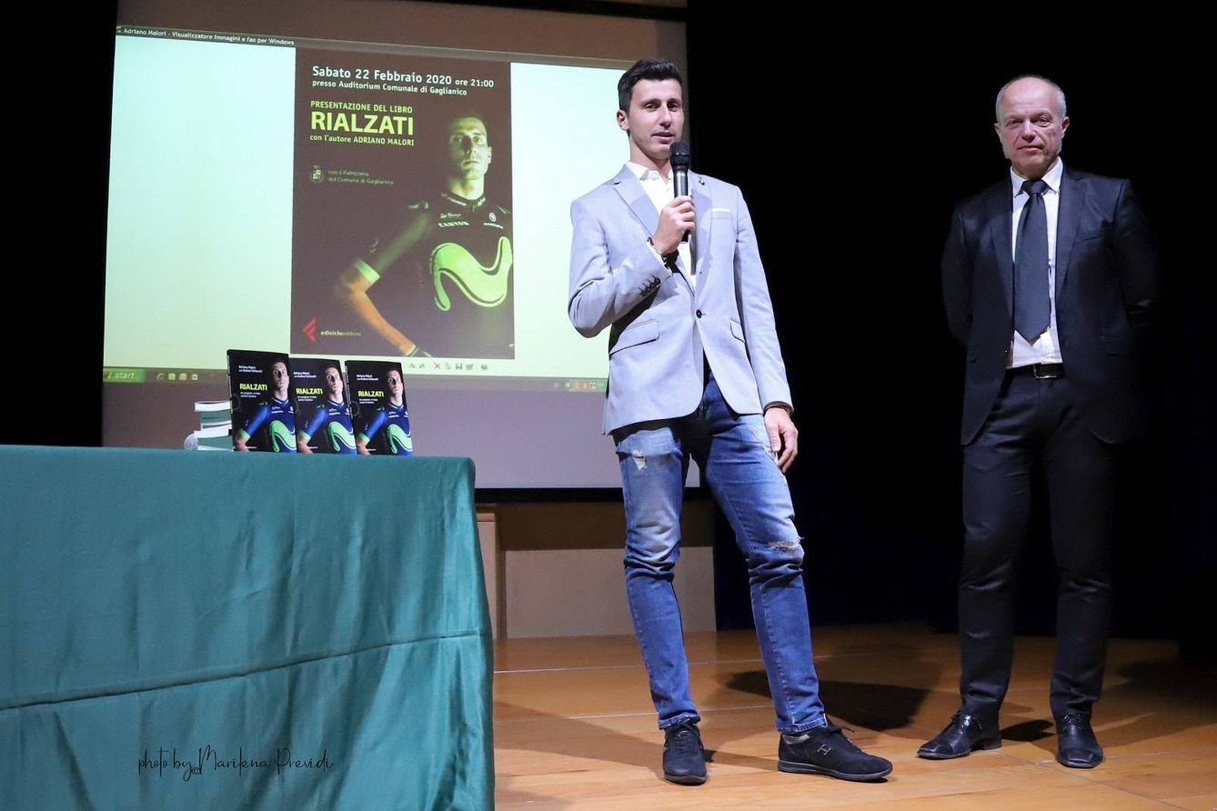Adriano Malori, durante uno de los actos de presentación de su libro en Italia. (Marilena Previdi)