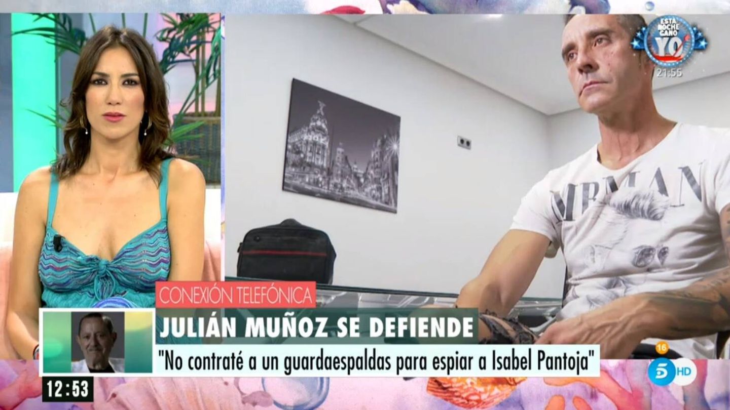 Patricia Pardo habla con Julián Muñoz en 'Ana Rosa'. (Mediaset España)