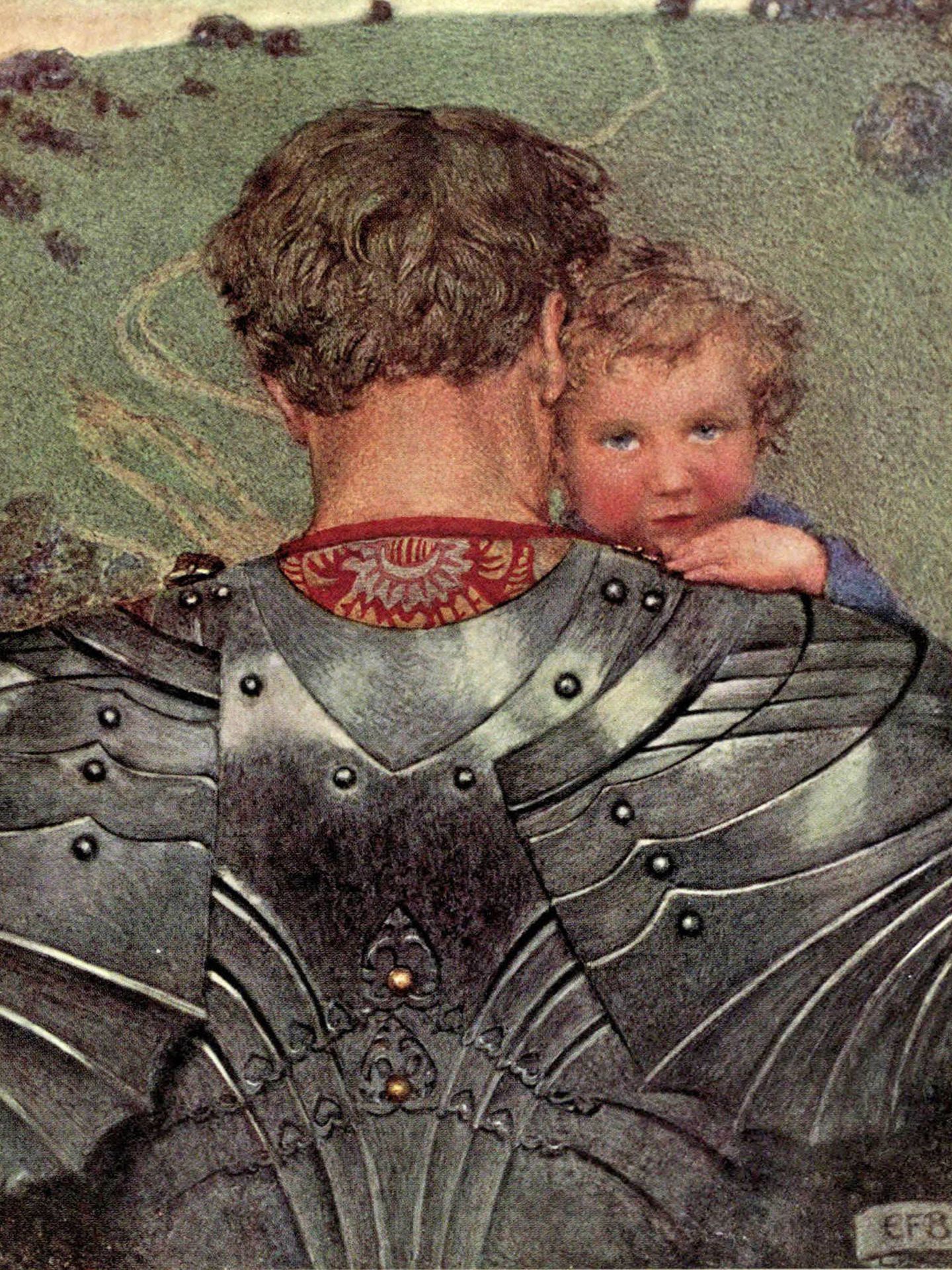 'Knight carrying a child'