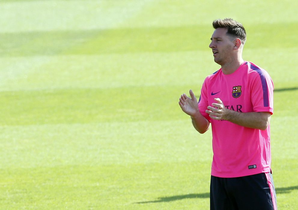 Foto: Messi ya está con el resto de sus compañeros (Reuters)