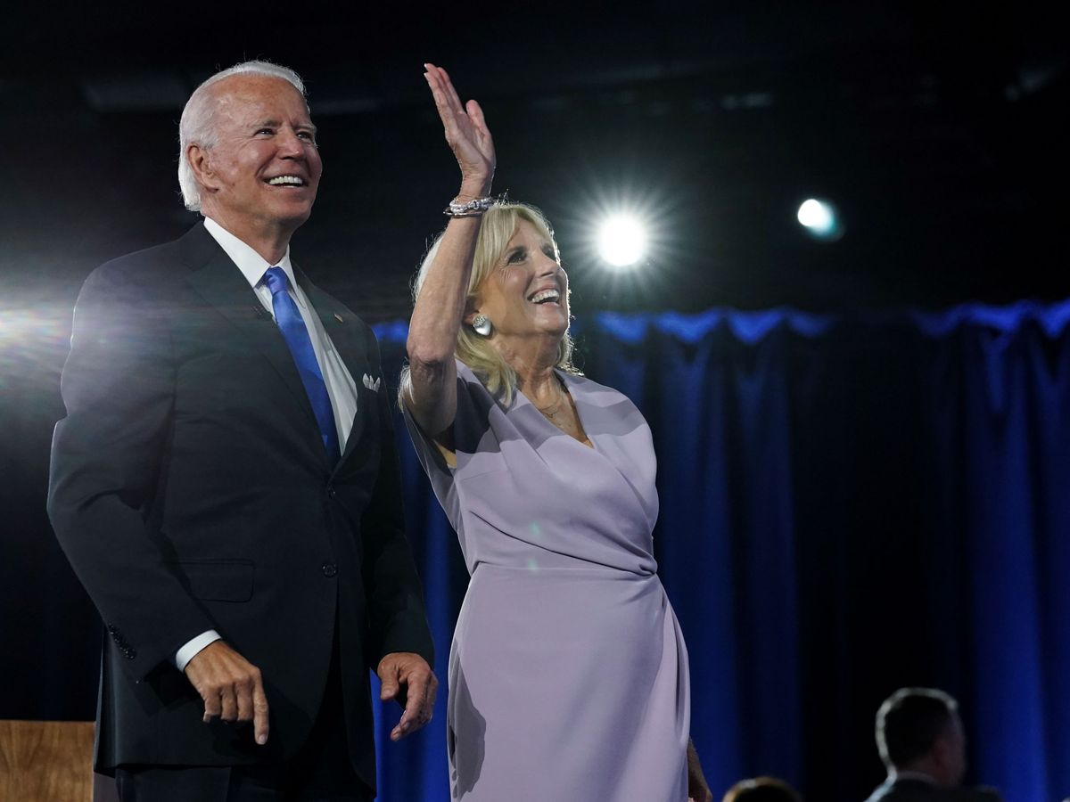 Foto: Joe y Jill Biden, el pasado fin de semana en la Convención Demócrata. (Reuters)