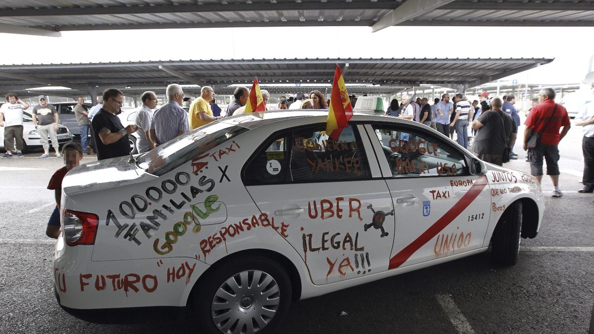 Los taxistas españoles hacen 'lobby' en Europa contra Uber