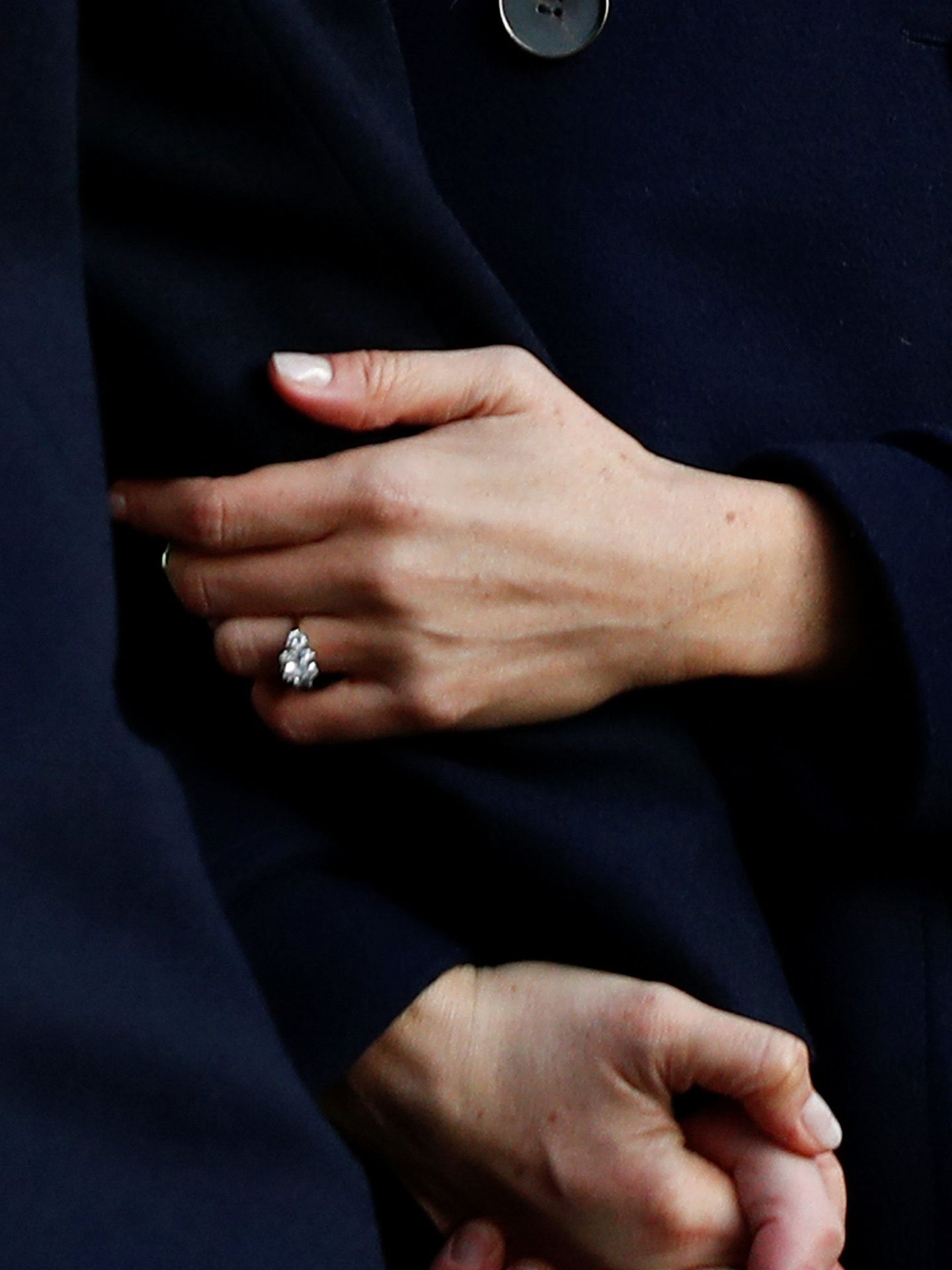El anillo de Meghan. (Reuters/Pool/Adrian Dennis)