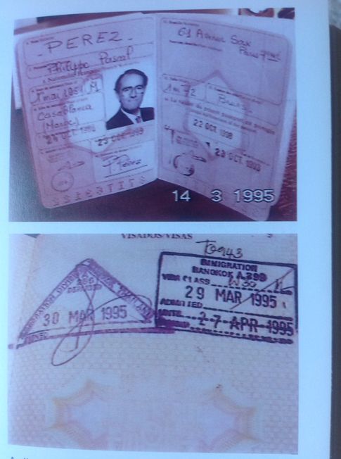 Pasaporte falso a nombre de Philippe Pascal Perez.