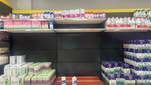 Falta leche, harina y aceite en los supermercados: Se retrasan los camiones 