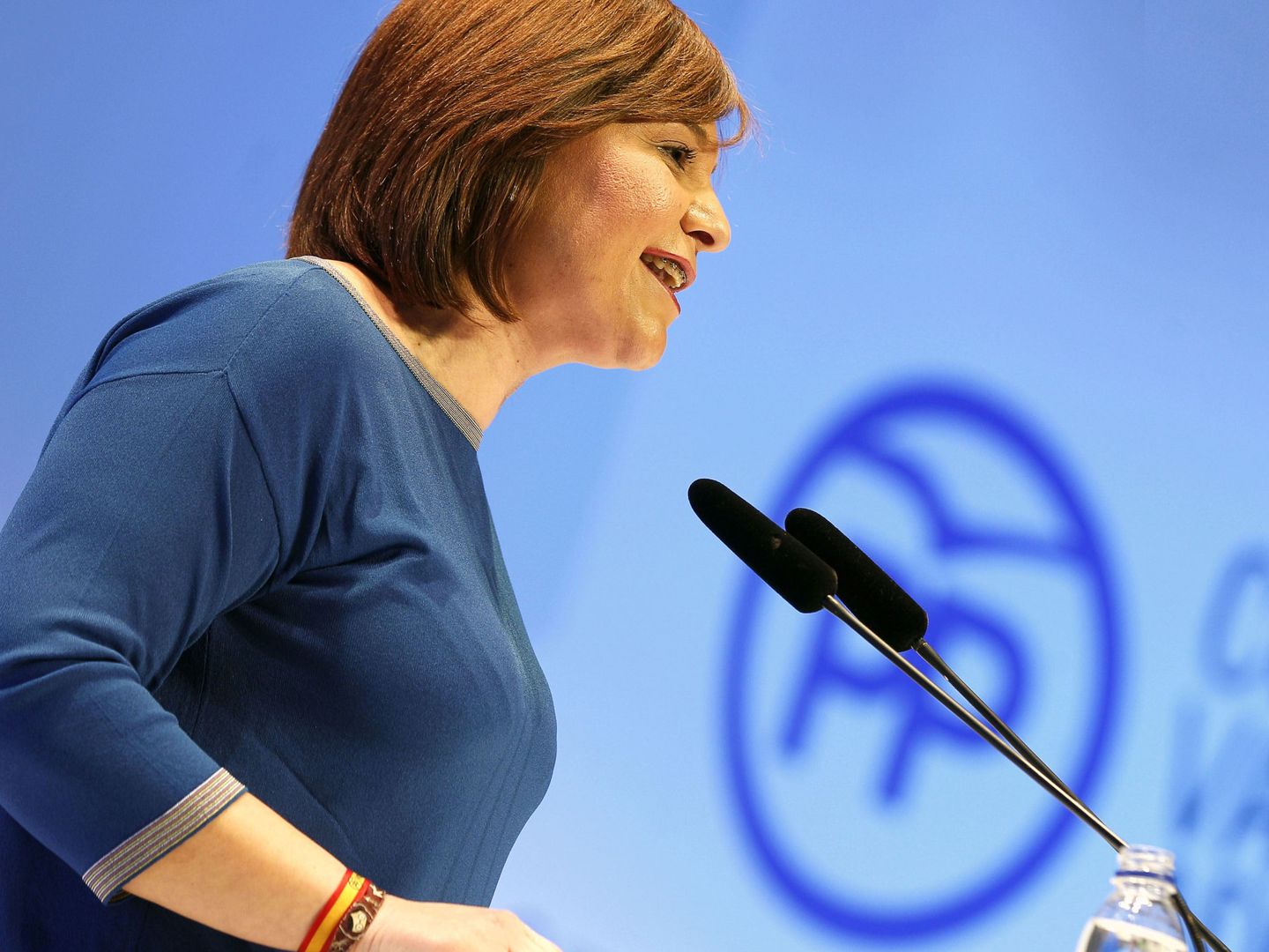 La presidenta del PP de la Comunitat Valenciana, Isabel Bonig, en el congreso. (EFE)