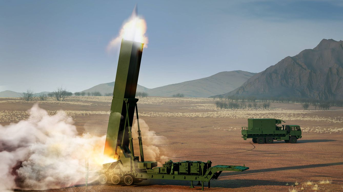 Foto: Ilustración 3D de las nuevas baterías de misiles hipersónicos de EEUU. (Lockheed Martin)