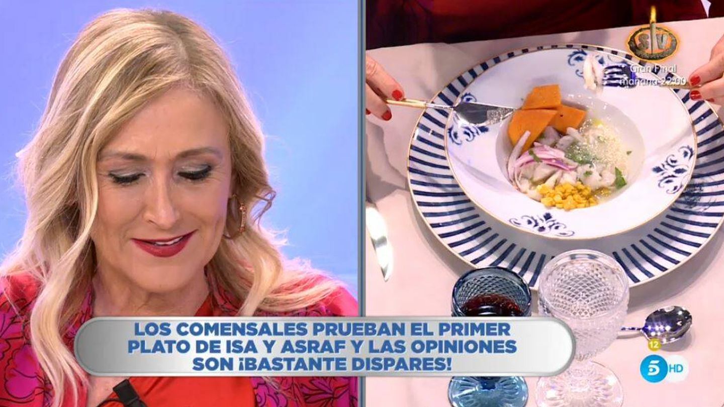 Cristina Cifuentes, en 'La última cena'. (Mediaset España)