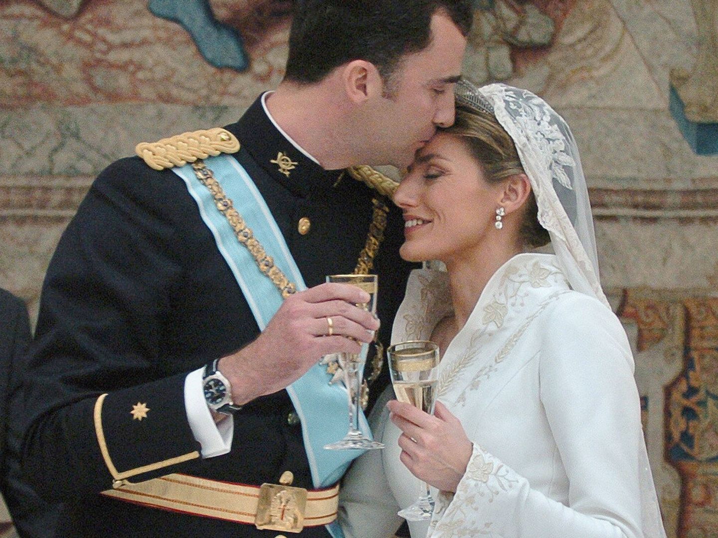 Felipe y Letizia, en su boda. (Getty)