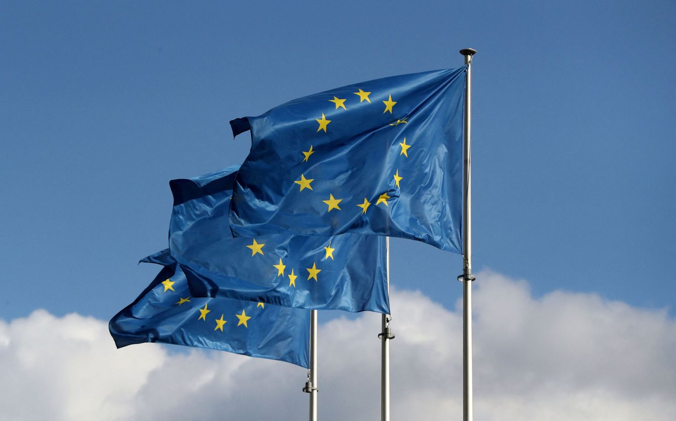 Banderas europeas en Bruselas. (Reuters)