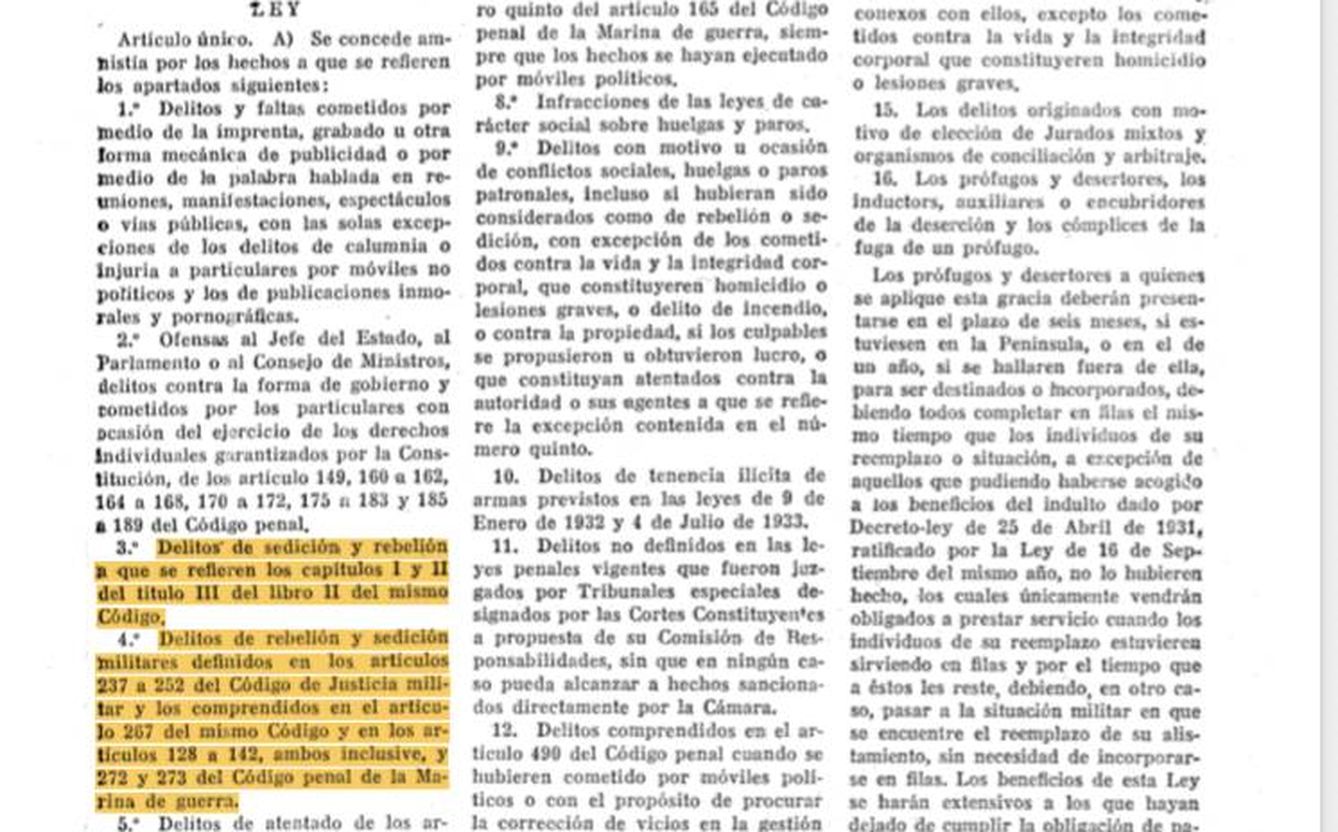 Ley de Amnistía de 1934. Gazeta Histórica