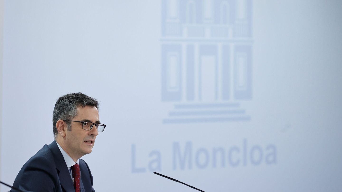 Félix Bolaños, en rueda de prensa tras el Consejo de Ministros.
