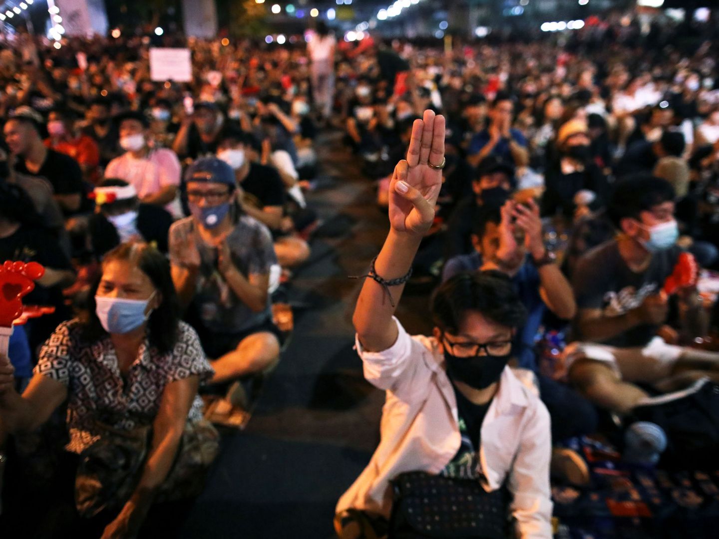 Protestas prodemocracia en Bangkok. (Reuters)