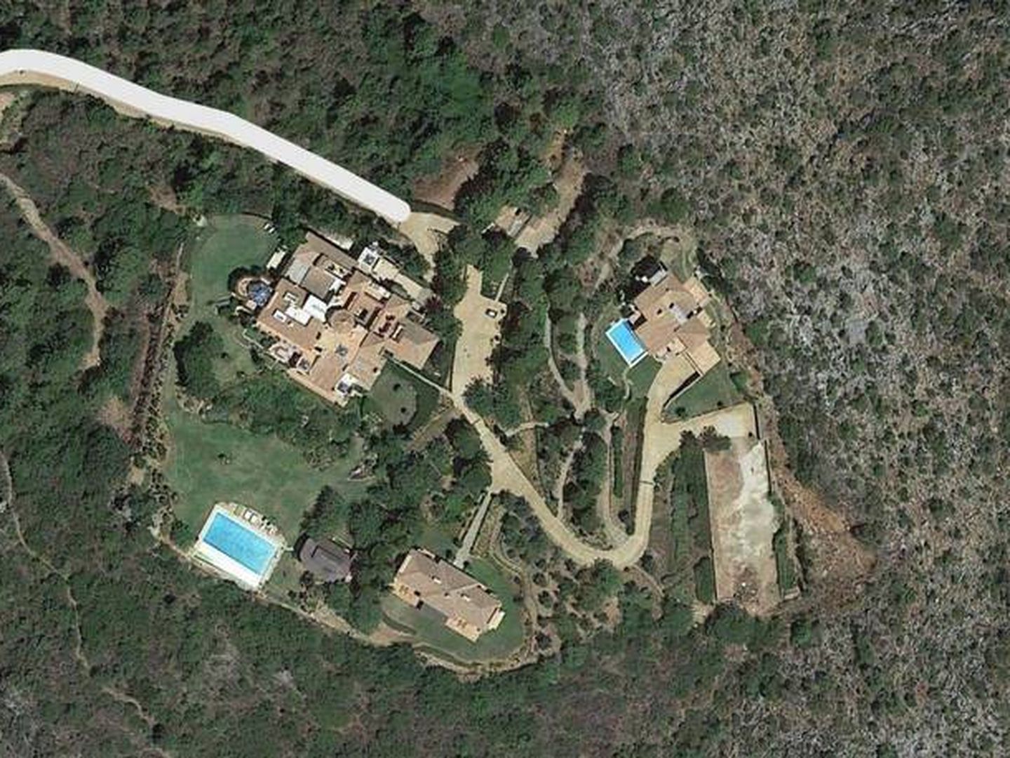 Vista aérea de Villa Sagitario, en Istán, muy cerca de Marbella.