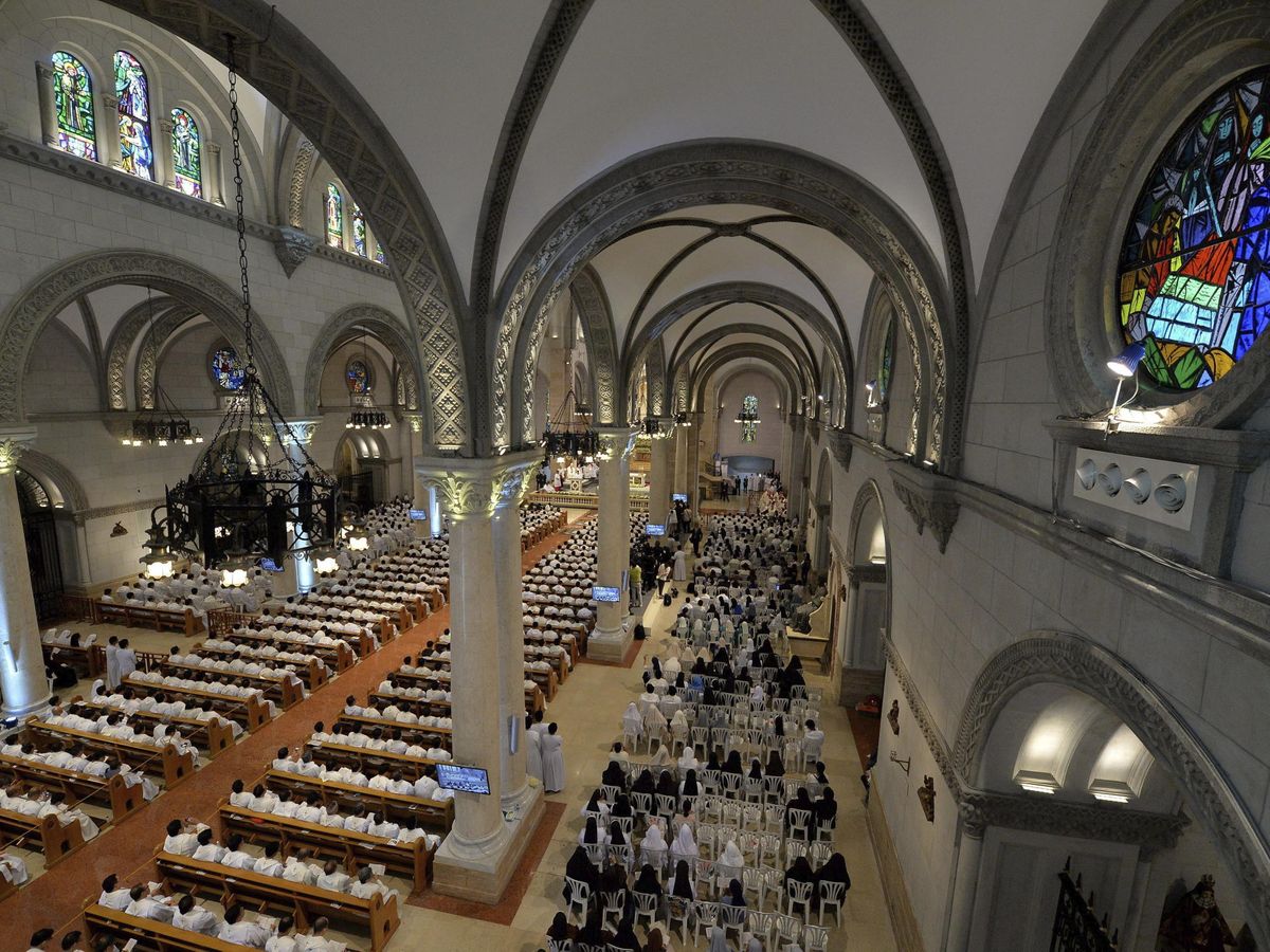 Foto: Catedral de la Inmaculada Concepción en Manila (Filipinas), en la vista del Papa Francisco en 2015 (EFE).