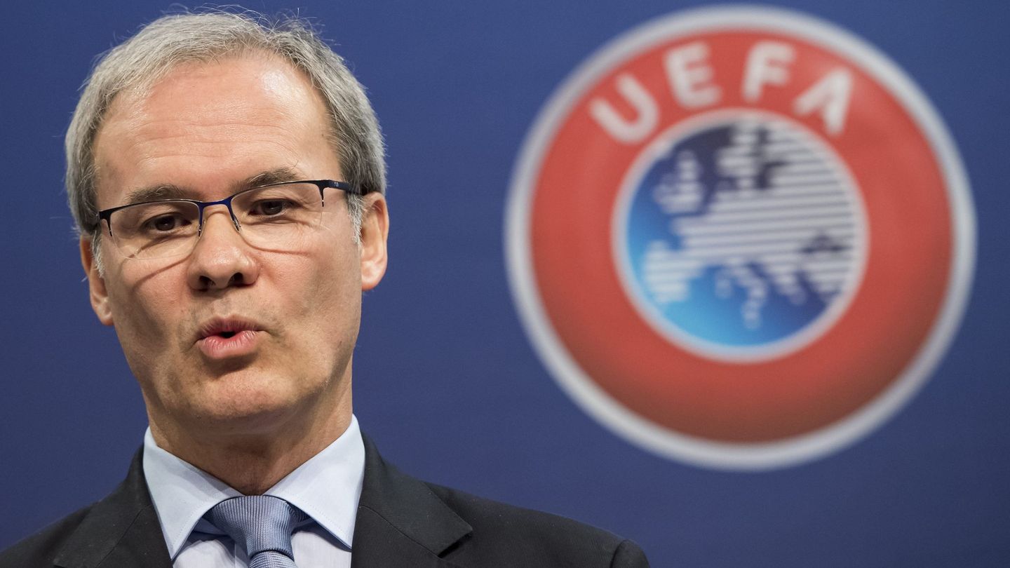 El director de Competiciones de la UEFA, Giorgio Marchetti. (EFE)