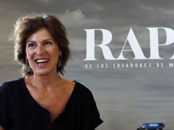 Mónica López en una rueda de prensa en la presentación de Rapa