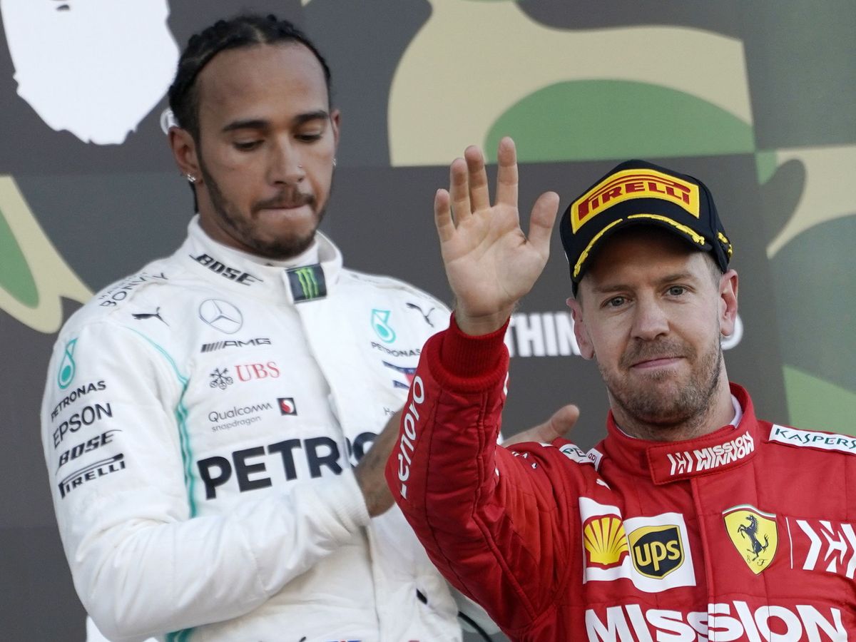 Foto: Sebastian Vettel tiene la sombra de Lewis Hamilton a su espalda en Ferrari (EFE)