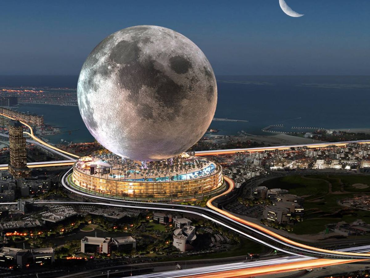 Foto: El hotel con forma de luna gigante que podría construirse en Dubai (MoonWorldResorts.com)