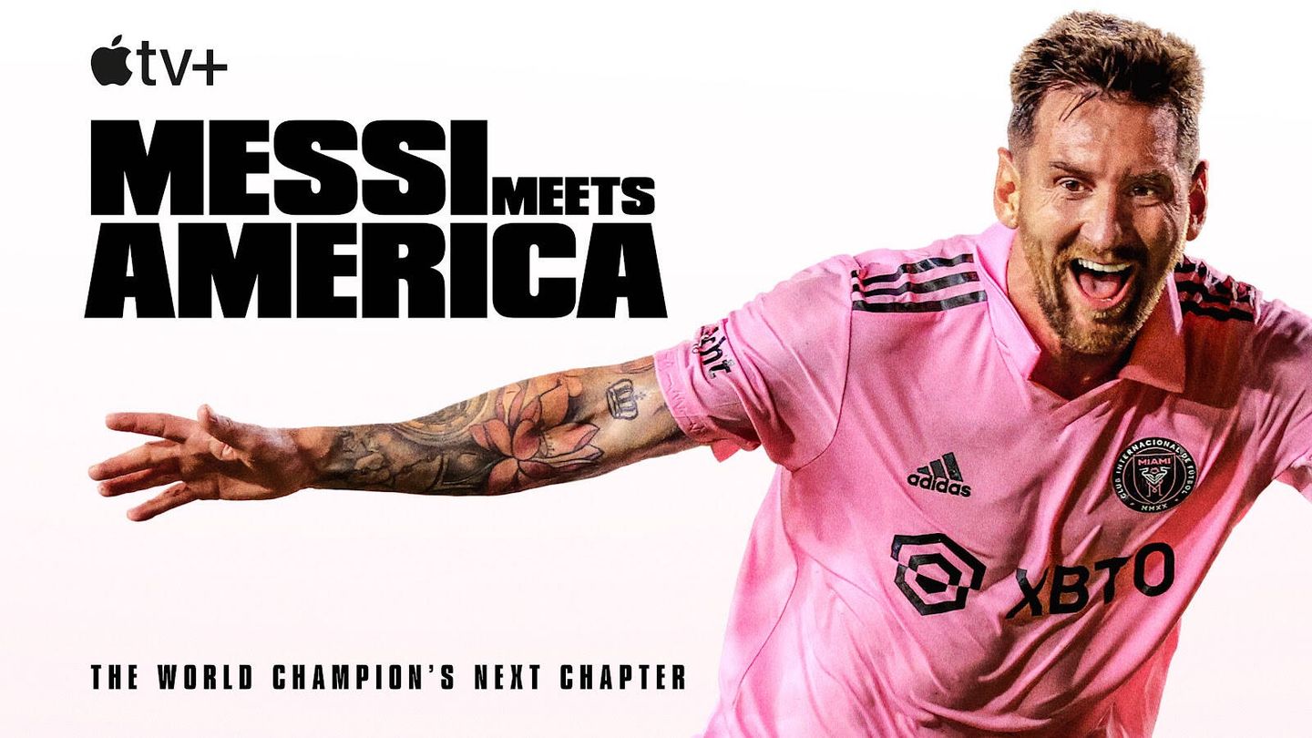 Imagen promocional de la serie documental 'Messi llega a Estados Unidos'. (Apple TV)