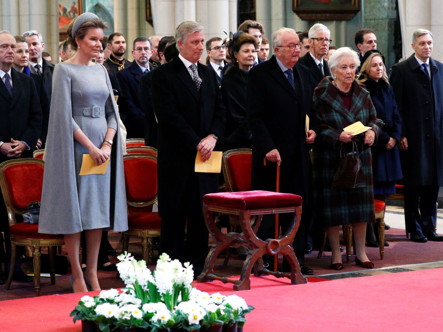 Los reyes Felipe y Matilde, junto a Alberto y Paola de Bélgica. (Reuters)