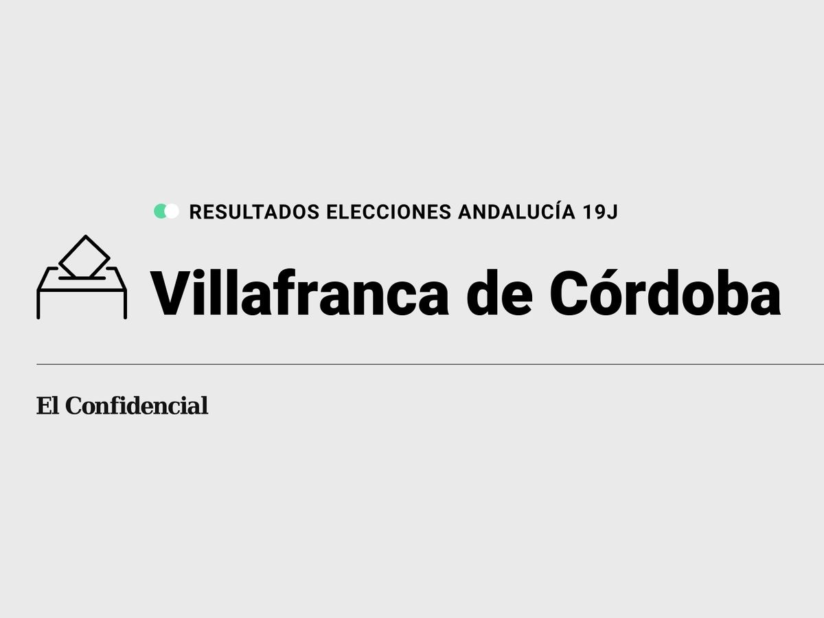 Foto: Resultados en Villafranca de Córdoba, Córdoba, de las elecciones de Andalucía 2022 este 19-J (C.C./Diseño EC)