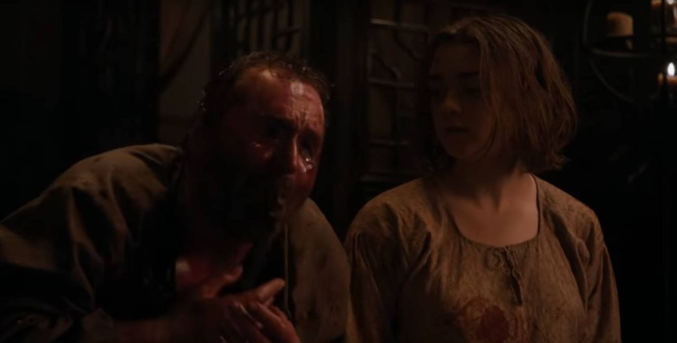Arya mata a Trant en el final de la quinta temporada.