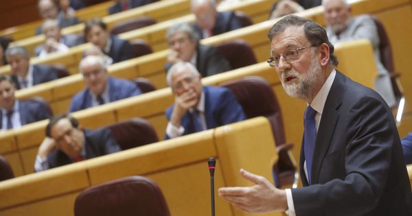 Foto: El presidente del Gobierno, Mariano Rajoy, en el Senado.