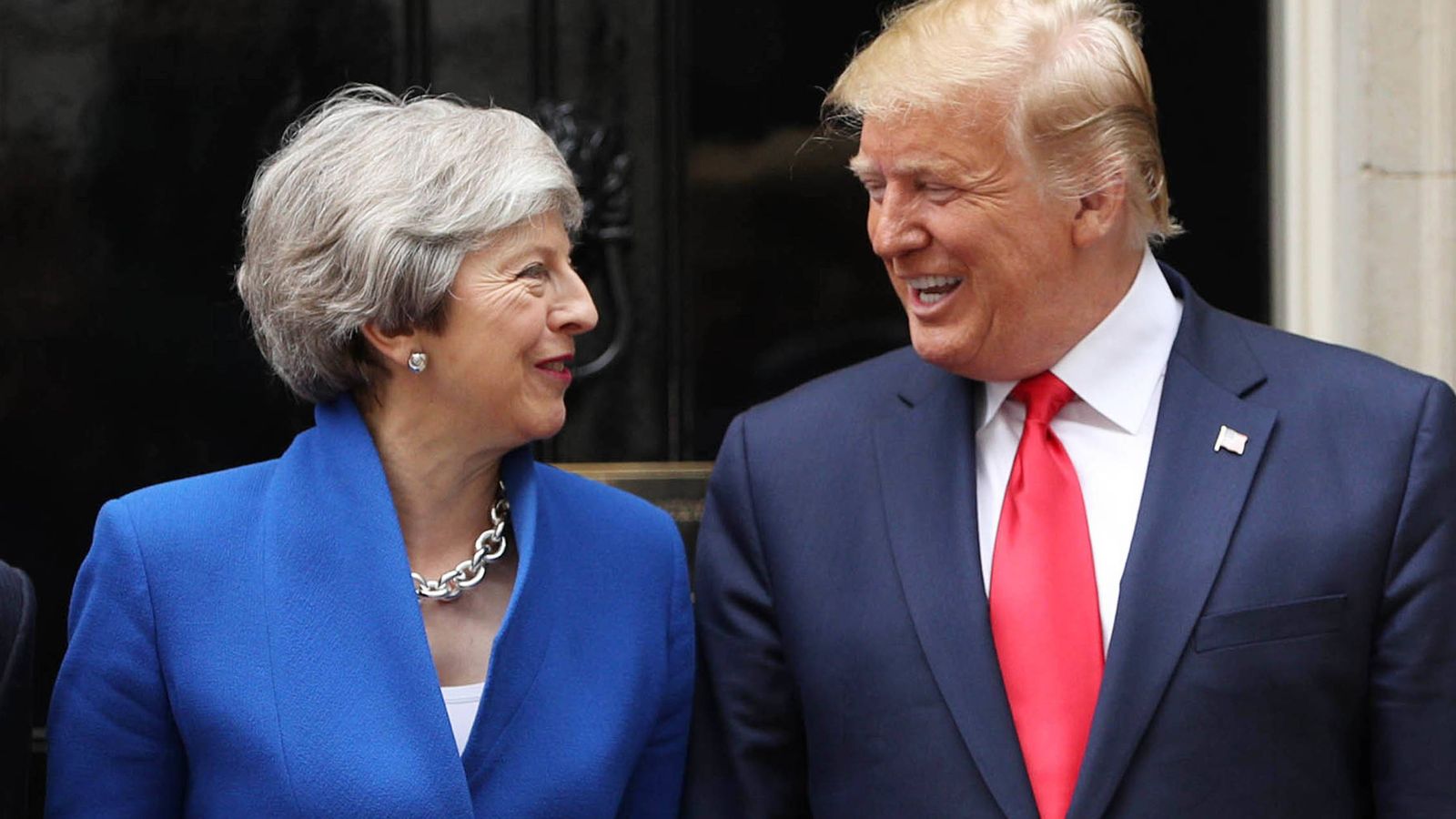 Foto:  Theresa May junto a Donald Trump. (Getty)