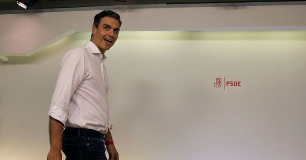 Foto: Pedro Sánchez refleja su alegría tras ganar las primarias del PSOE
