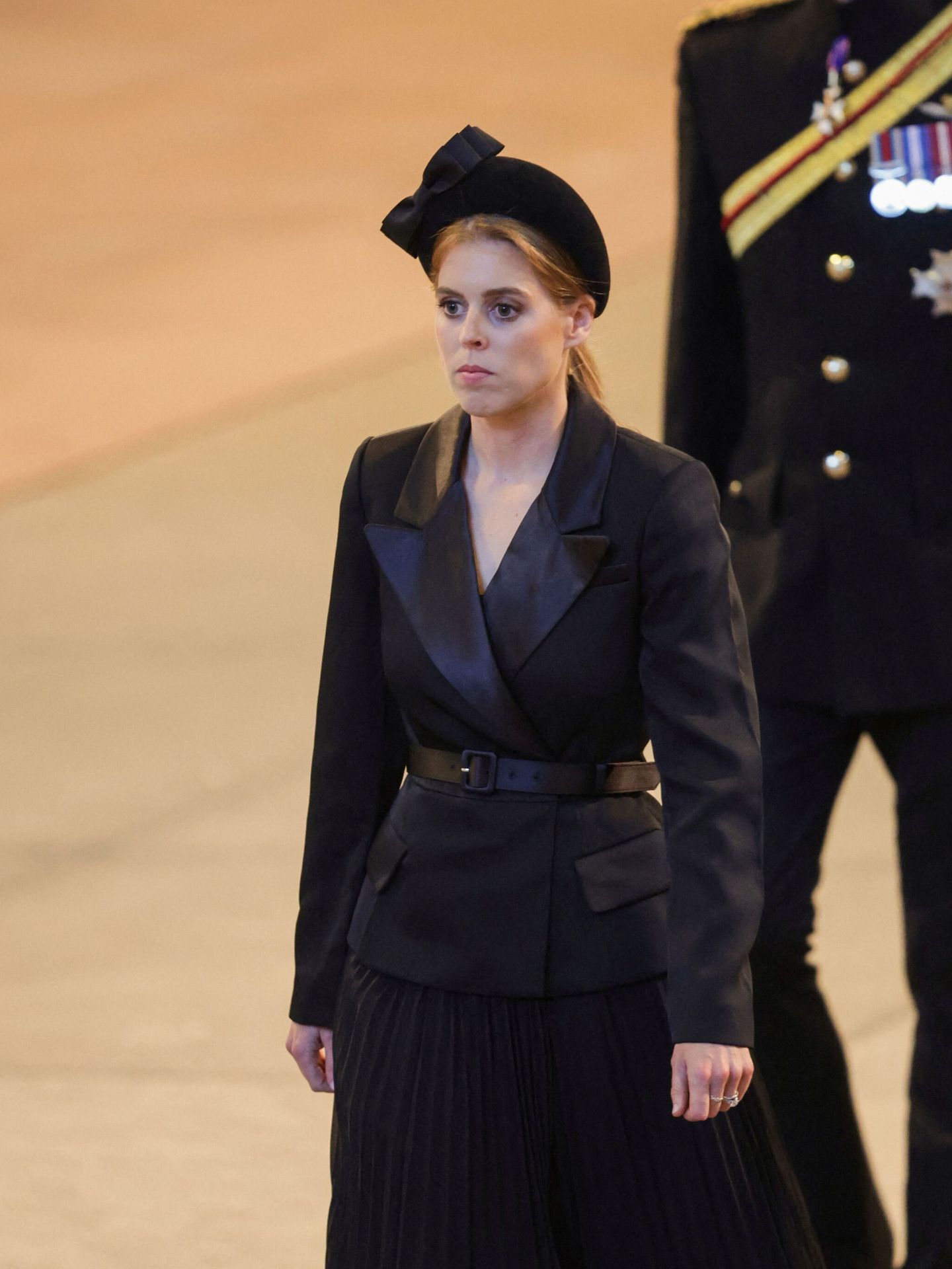 La princesa Beatriz, en el funeral de su abuela. (Reuters/Pool/Chris Jackson)