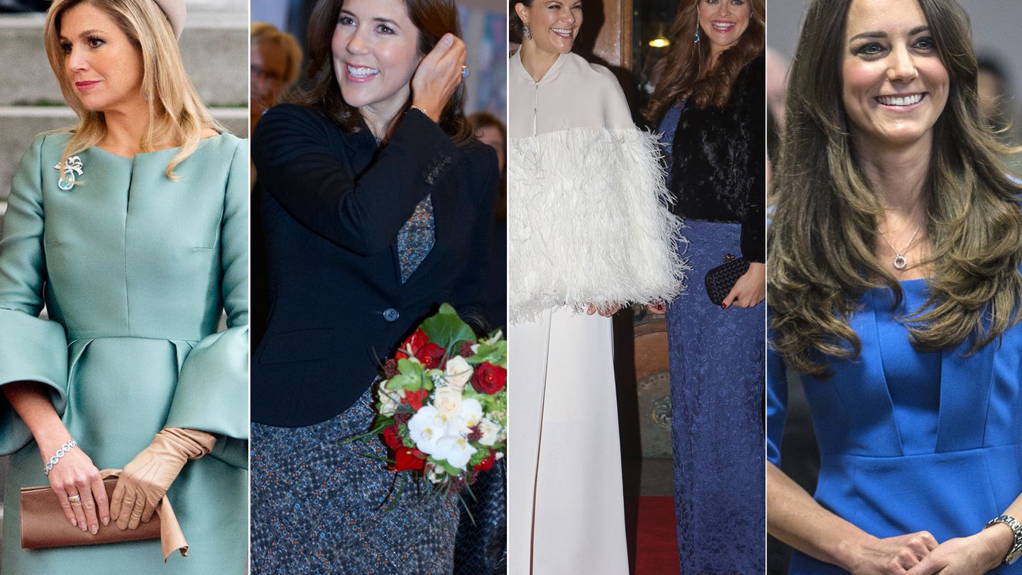 Máxima de Holanda, Mary Donaldson, las hermanas Victoria y Magdalena y Kate Middleton (I.C.) 