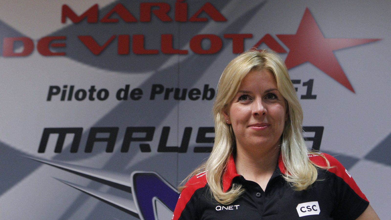 Foto: María de Villota, en su presentación como piloto de pruebas de Marussia.