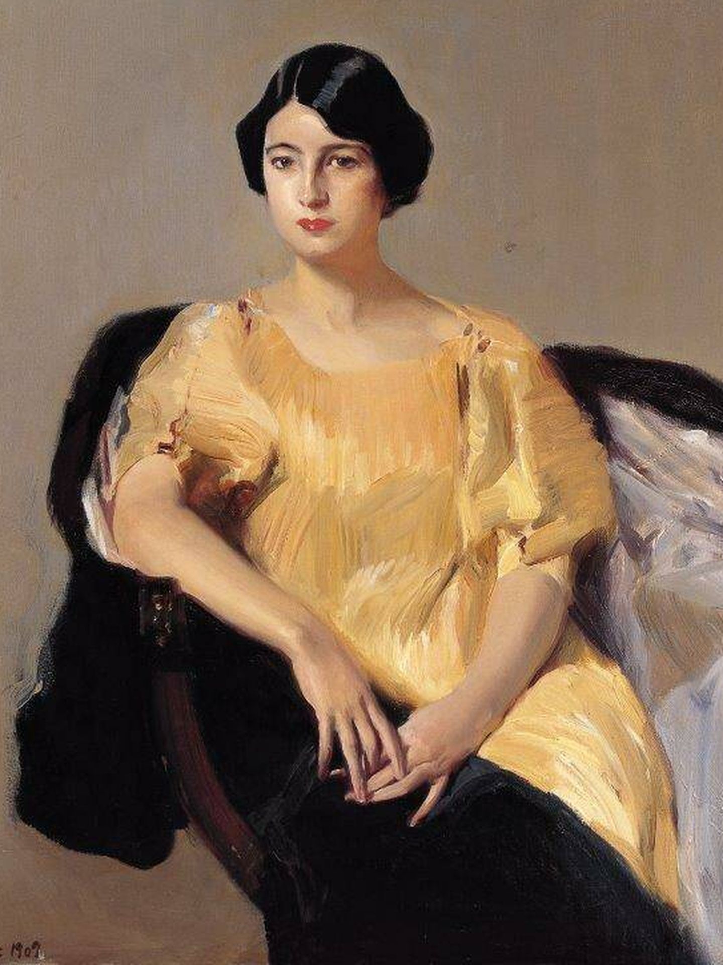 'Elena con túnica amarilla', 1909. Colección particular. (Archivo digital BPS)