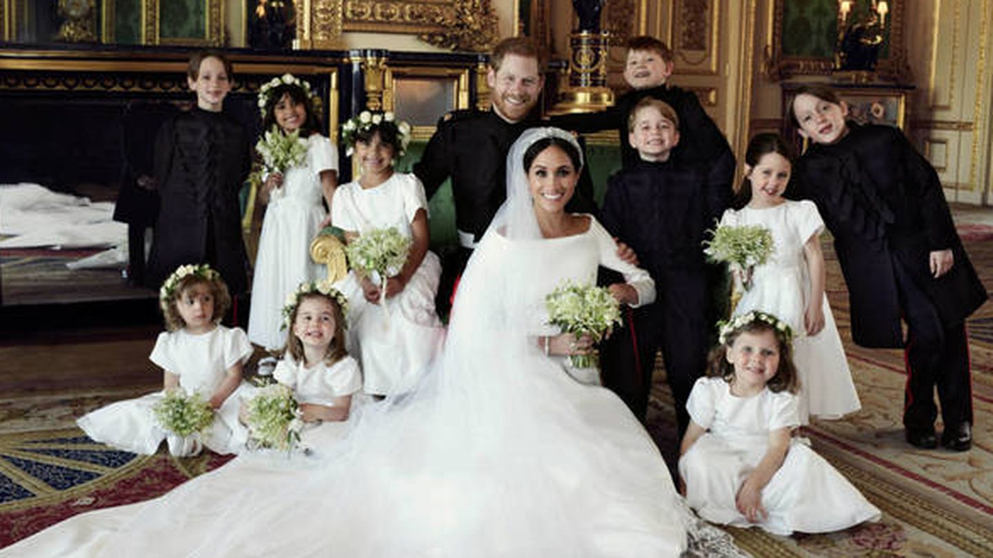 Los duques de Sussex, con los más pequeños de la familia real. (Alexi Lubomirski)