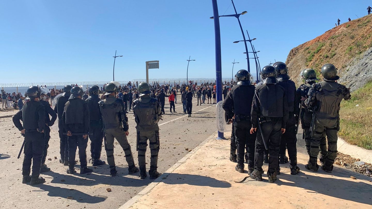 Antidisturbios marroquíes. (EFE)