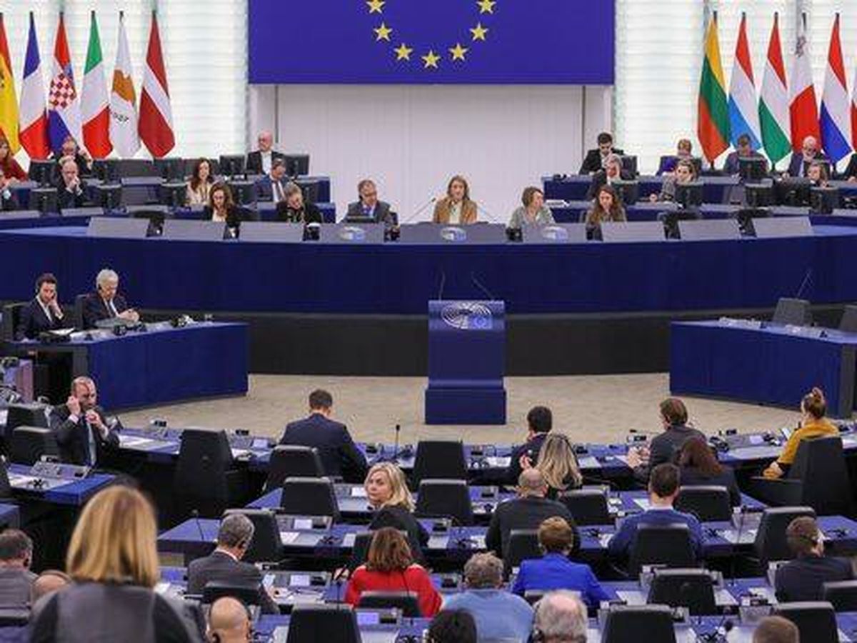Foto: Pleno en el Parlamento Europeo en Estrasburgo. (EFE)