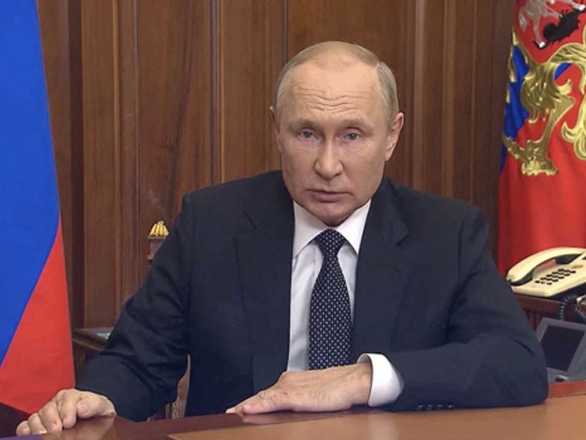 Foto: El presidente ruso, Vladímir Putin, en un momento del discurso. (Kremlin)