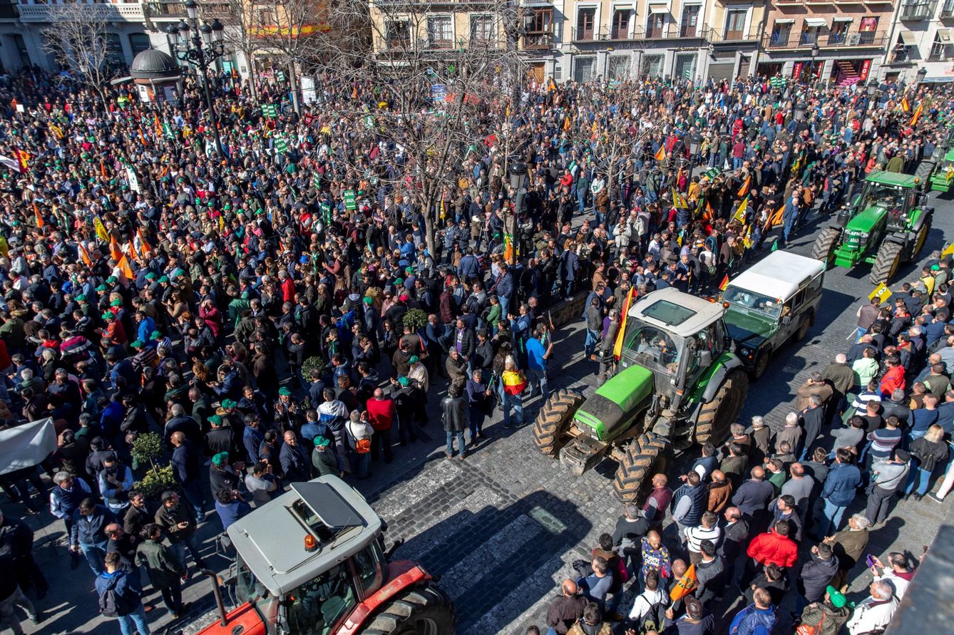 Manifestación de agricultores en Toledo. (EFE)