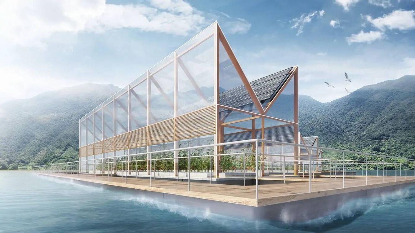 Foto: Los invernaderos flotantes que pueden cultivar alimentos con agua de mar. (N-Ark)