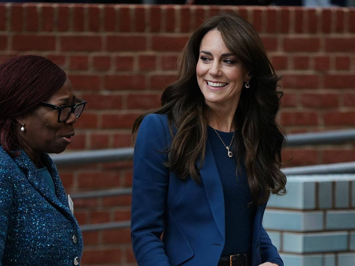 Foto: Kate Middleton en su visita al hospital. (Cordon Press) 