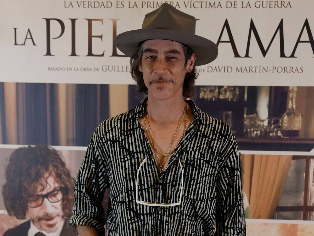 Foto: Óscar Jaenada, en el estreno de 'La piel en llamas', en 2022. (EFE/Juanjo Martín)