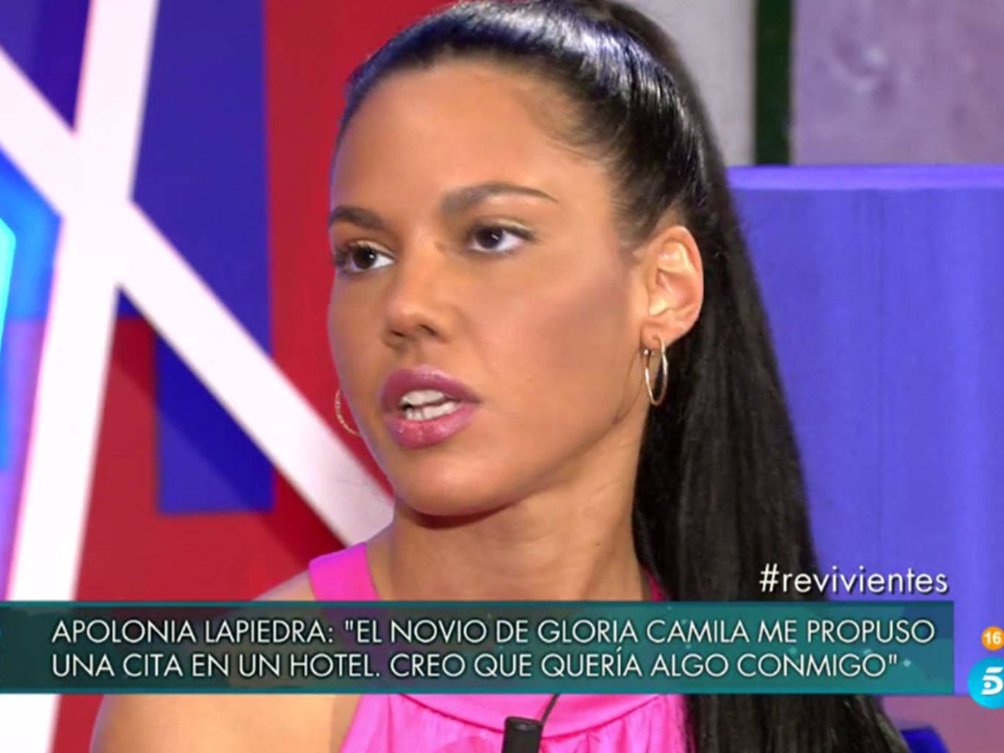 Apolonia Lapiedra en un programa de televisión. (Telecinco)
