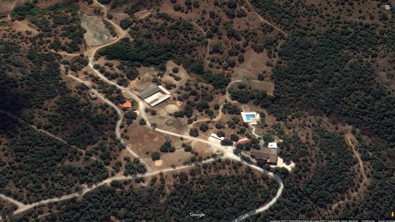 Foto: Imagen aérea de la finca de Granados. (Google Maps)
